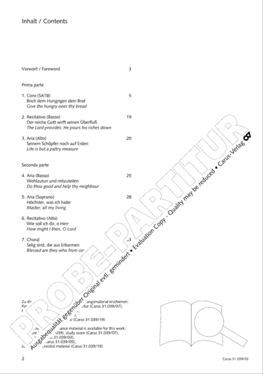 Give the hungry ones thy bread (Brich dem Hungrigen dein Brot) 4-Part scores gallery preview page 3