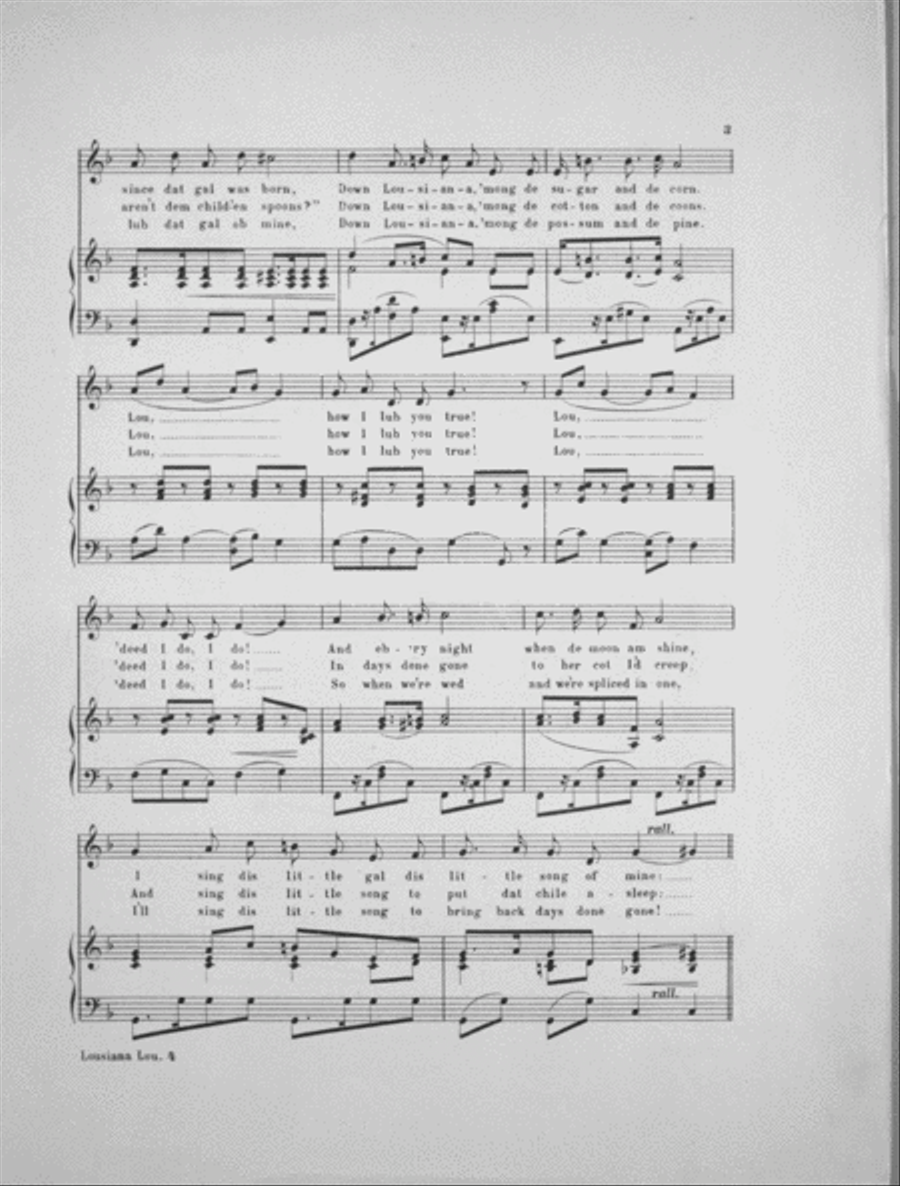 Louisiana Lou. Song Voice scores gallery preview page 3