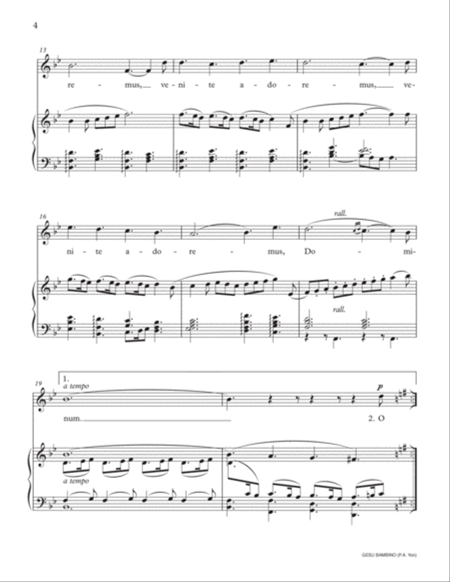 Gesu Bambino – High Solo Voice (G) & Piano image number null
