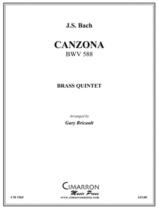 Book cover for Canzona, BWV 588