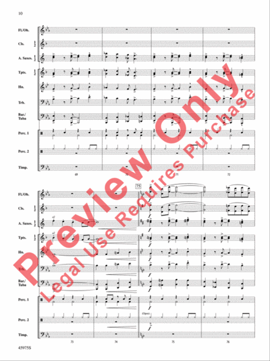 Trampoline Jump Concert Band scores gallery preview page 11