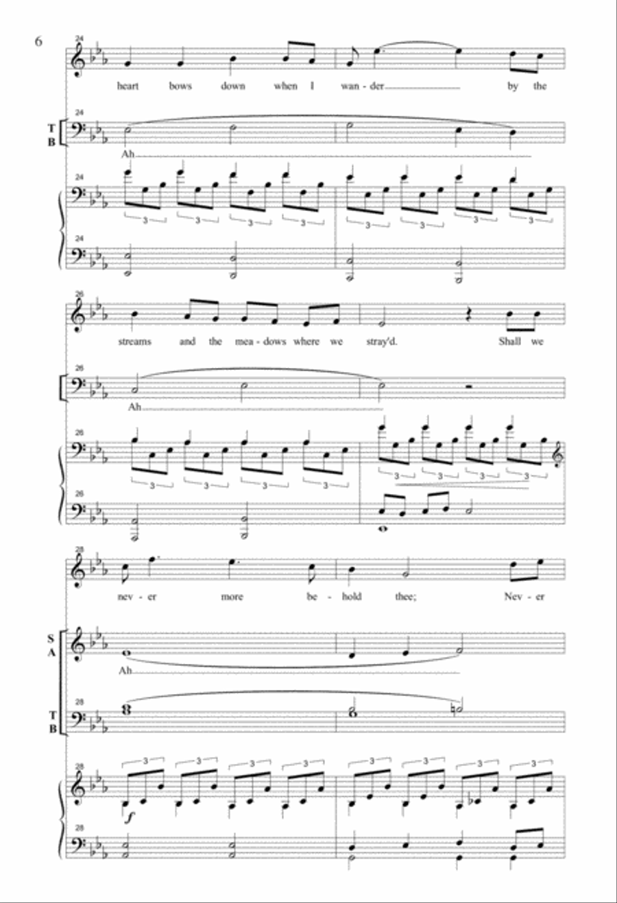 Two Irish Aires 4-Part scores gallery preview page 4
