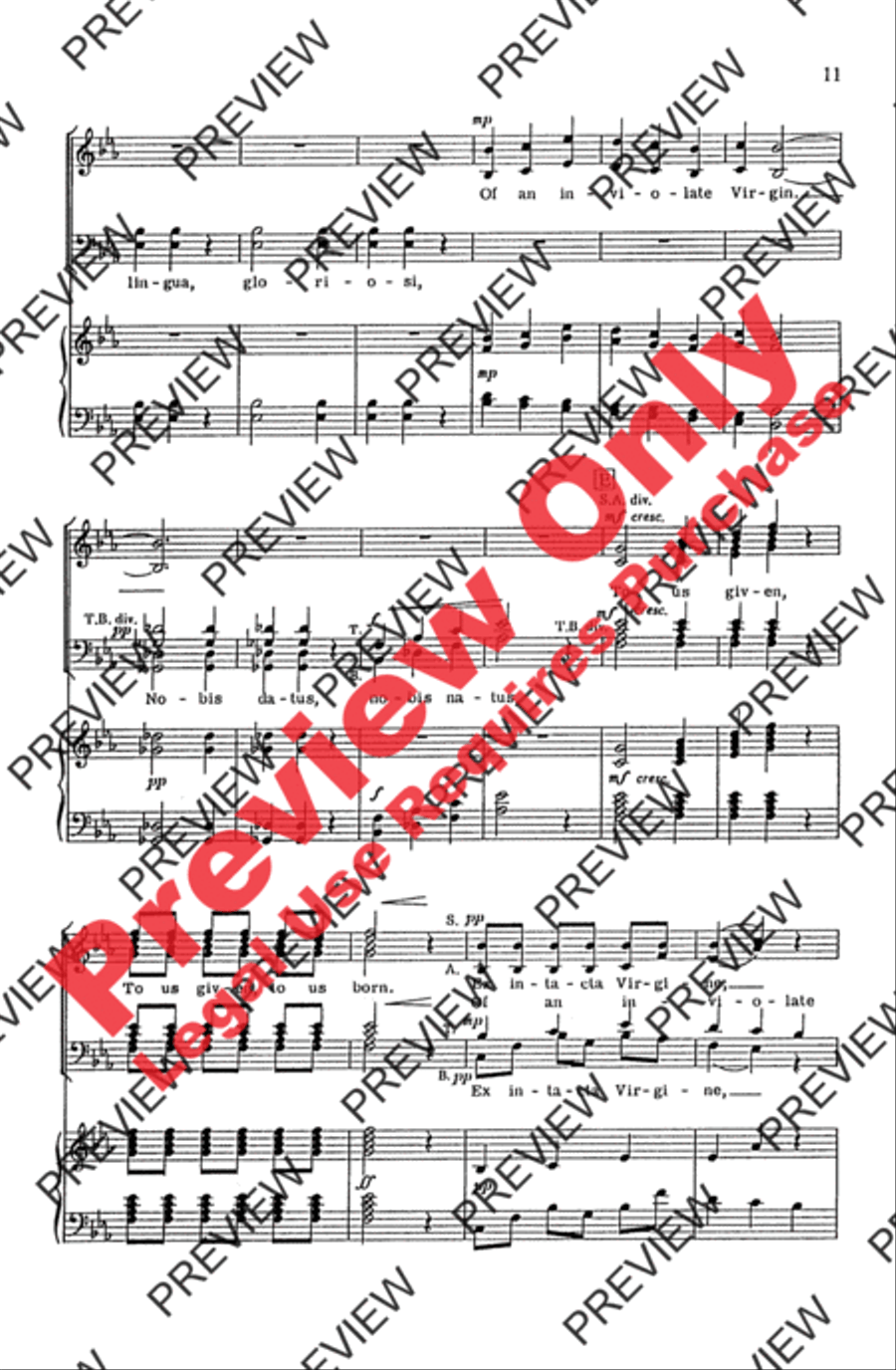 Pange Lingua Variations 4-Part scores gallery preview page 11