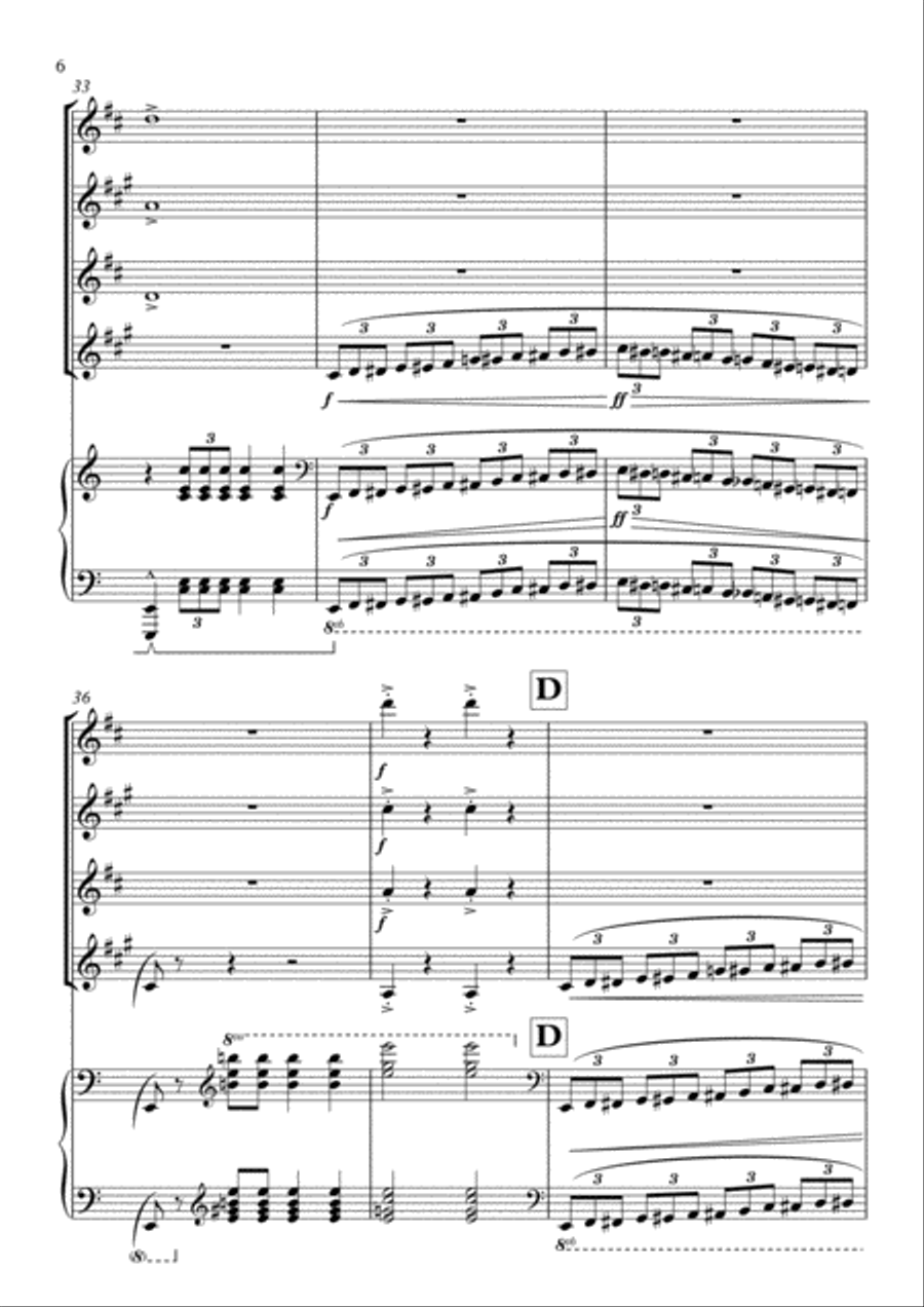 The Carnival of the Animals Small Ensemble scores gallery preview page 6