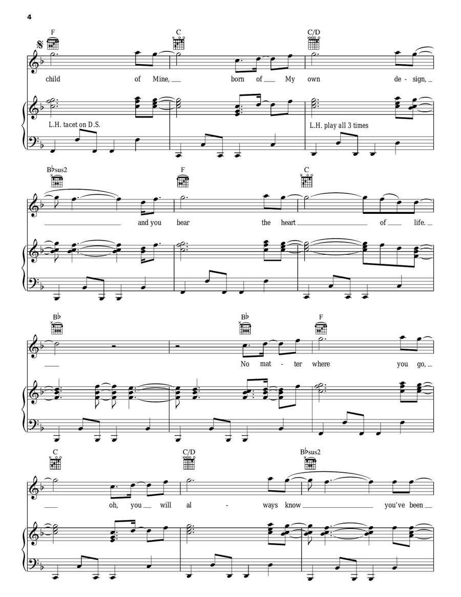 You Are A Child Of Mine Piano, Vocal, Guitar scores gallery preview page 4