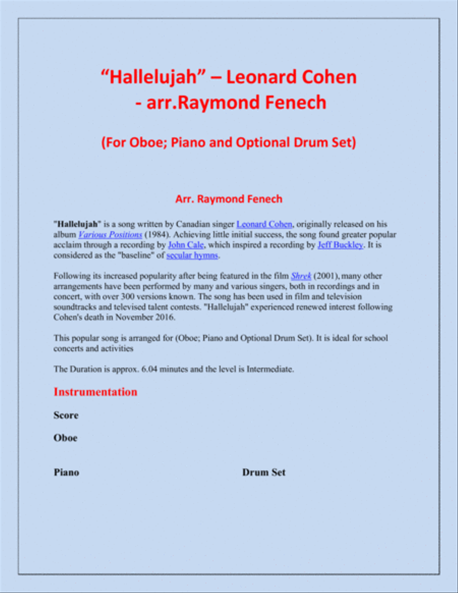 Hallelujah Small Ensemble scores gallery preview page 2