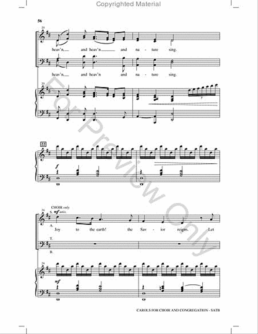 Carols for Choir and Congregation Choir scores gallery preview page 55
