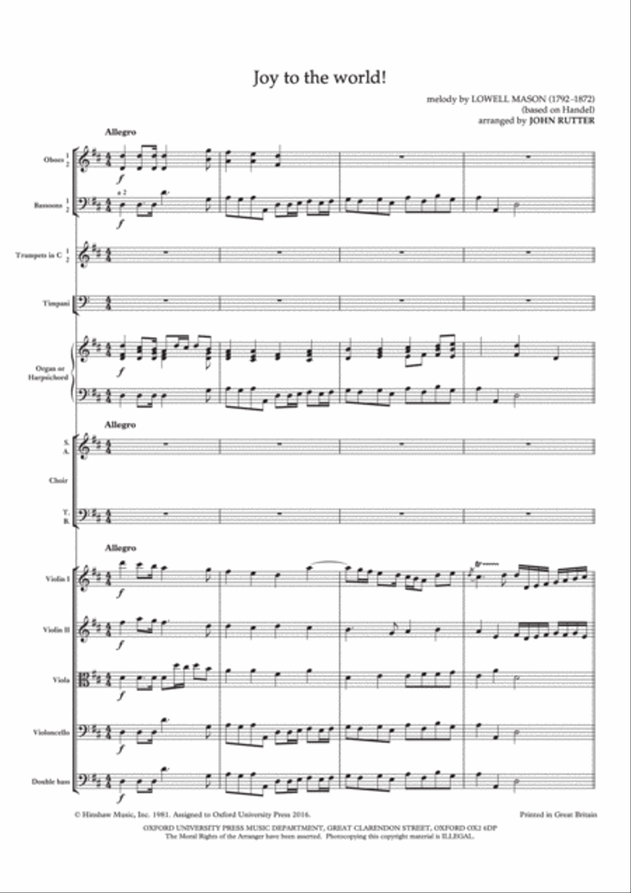 Joy to the world! 4-Part scores gallery preview page 2