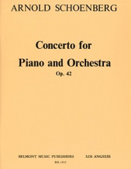 Concerto for Piano and Orchestra, Op. 42 (score)