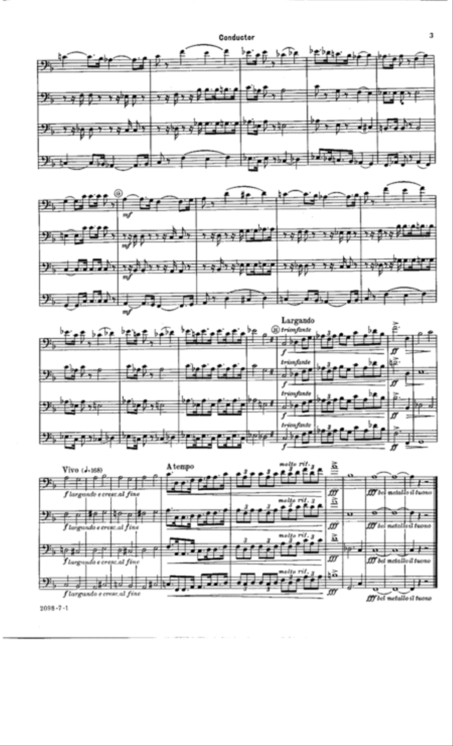 Festival March Trombone Quartet scores gallery preview page 4