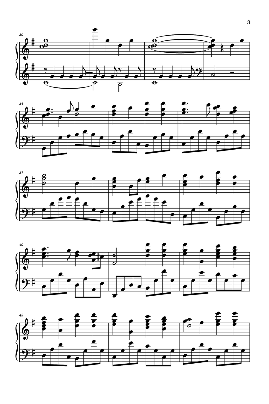 Hark! The Herold Angels Sing Piano Solo scores gallery preview page 3