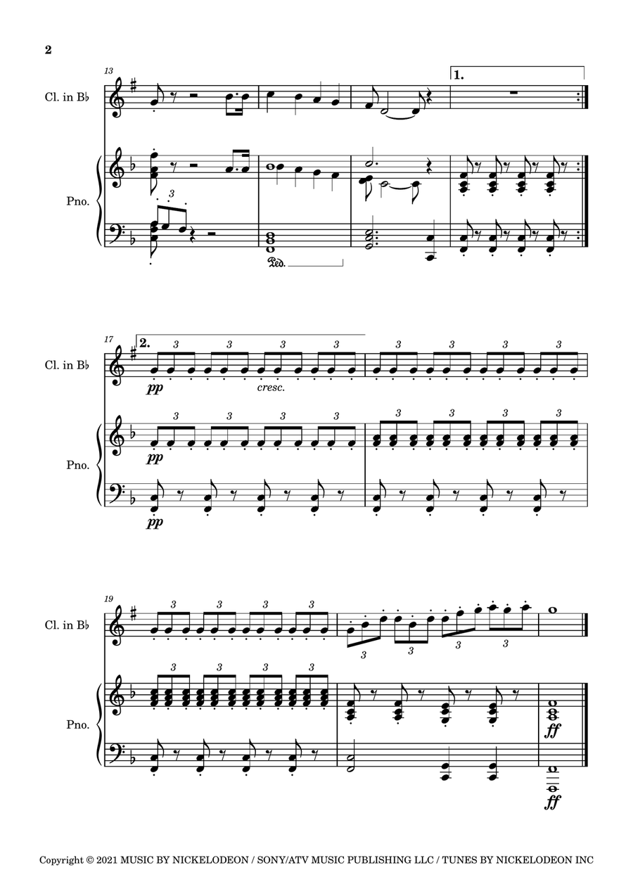Into The Thick Of It B-Flat Clarinet scores gallery preview page 3