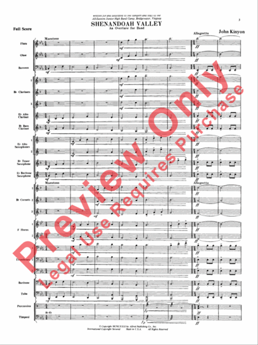 Shenandoah Valley Concert Band scores gallery preview page 4