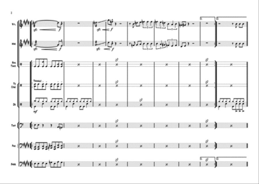 Peter Gunn Percussion Ensemble scores gallery preview page 2