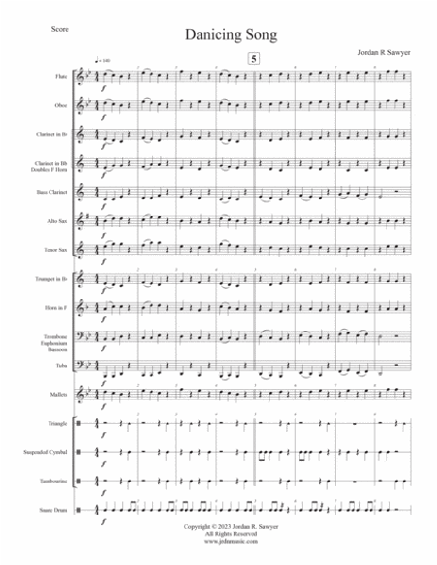 Dancing Song Dancing Song Concert Band scores gallery preview page 4