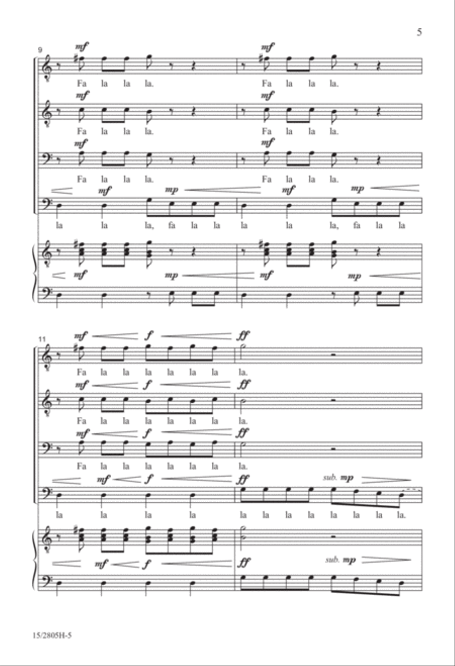 Thirty Second Fa La La Thirty Second Fa La La TTBB scores gallery preview page 6