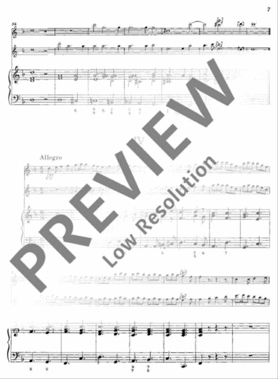 Trio Sonata in D minor Flute scores gallery preview page 10