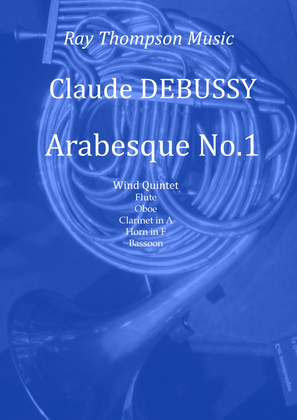 Book cover for Debussy: Arabesque No.1 - wind quintet