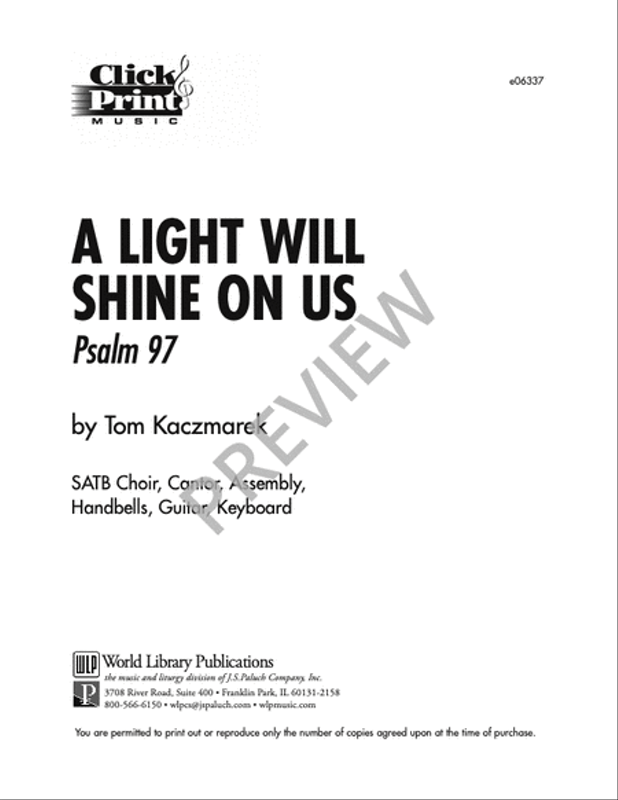 A Light Will Shine on Us This Day: Psalm 97 4-Part scores gallery preview page 8