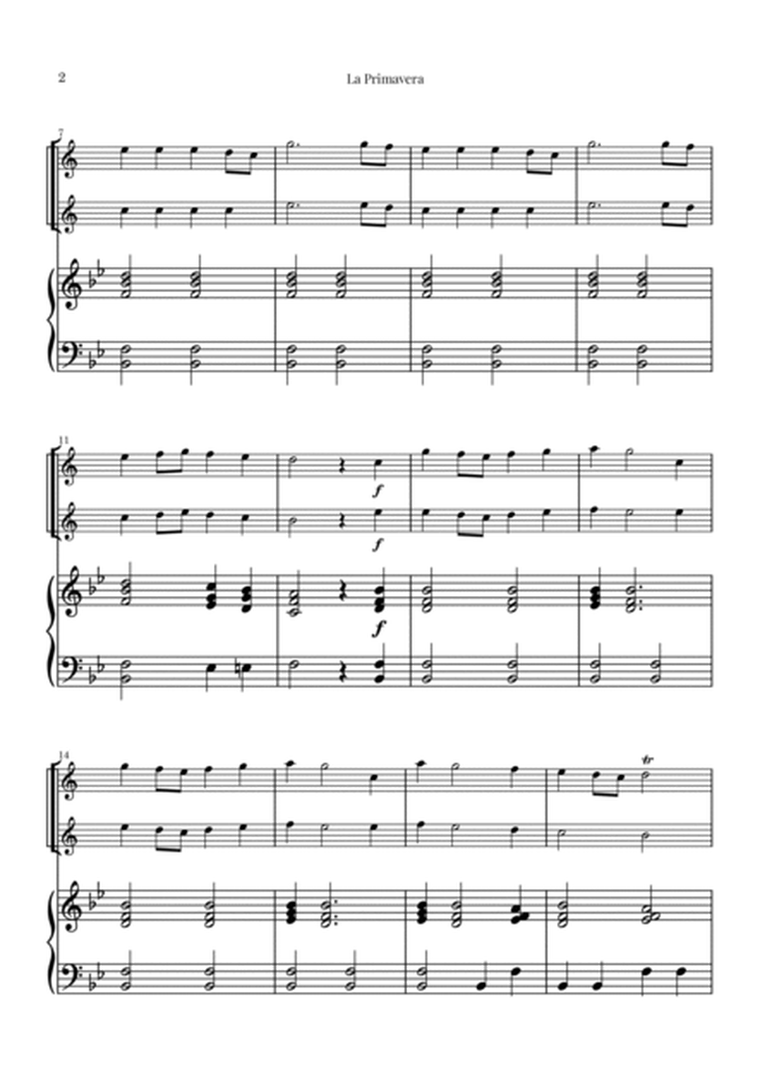 La Primavera (The Spring) by Vivaldi - Tenor Saxophone Duet and Piano image number null