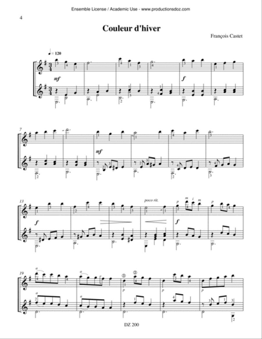 Nos premiers duos, vol. 2 Classical Guitar scores gallery preview page 4