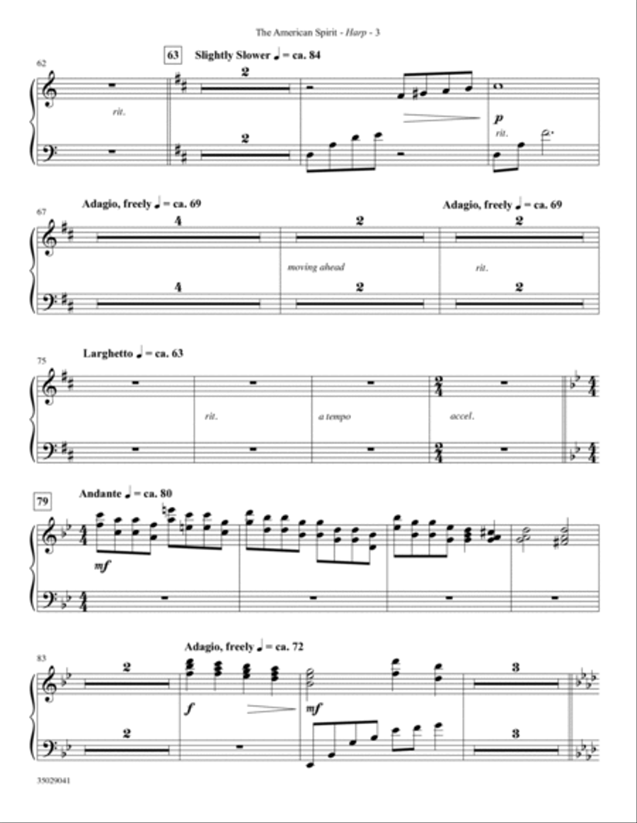 The American Spirit - Harp Choir scores gallery preview page 3