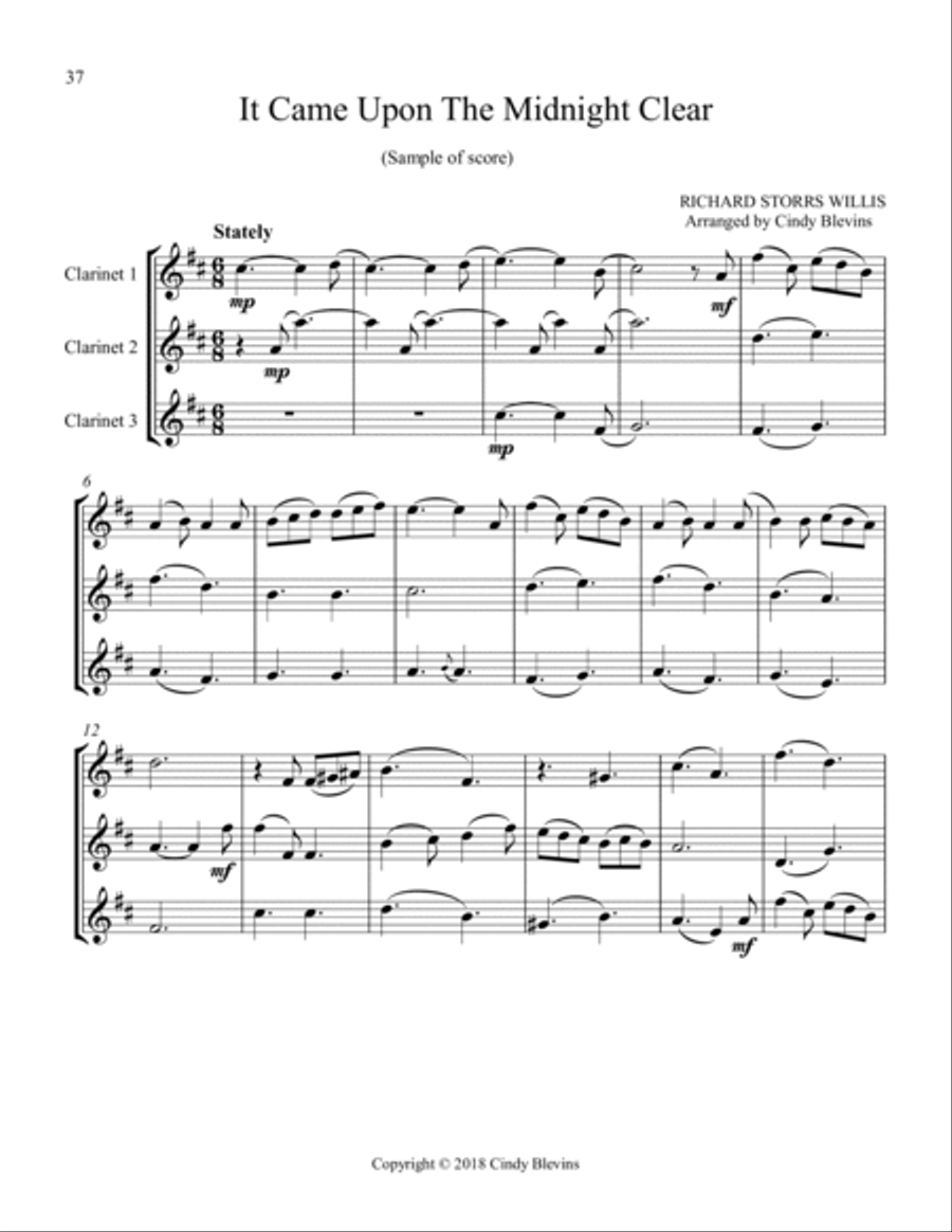 Clarinet Trios for Christmas, Vol. I Clarinet Trio scores gallery preview page 3