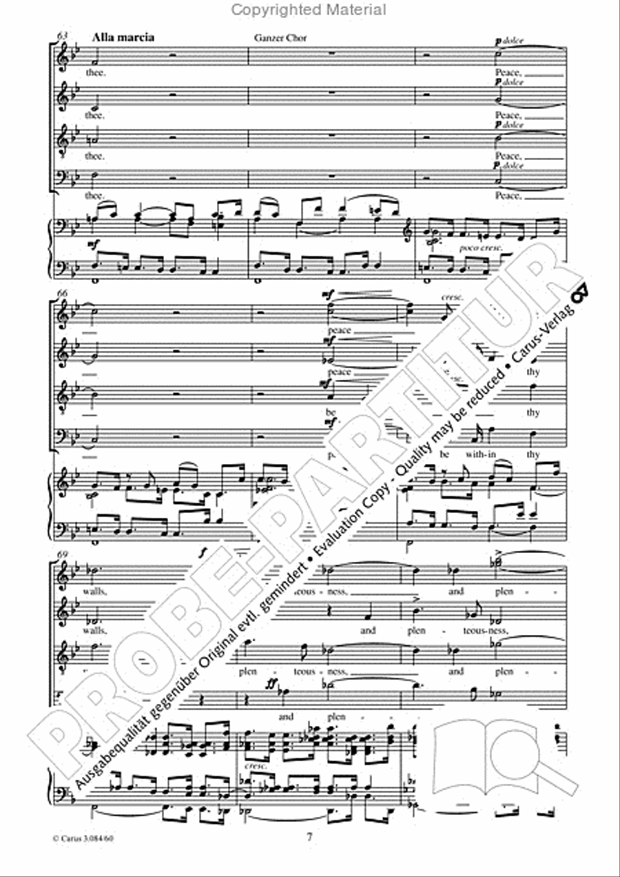 I was glad when they said unto me 4-Part scores gallery preview page 8
