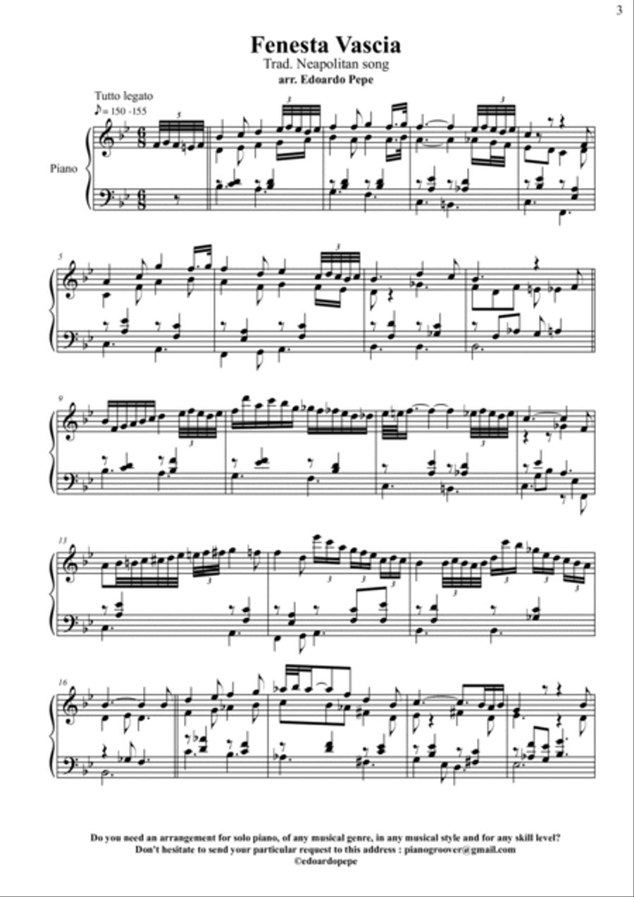 Six famous Neapolitan songs Piano Solo scores gallery preview page 4