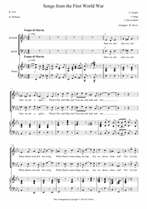 Songs from the First World War - Medley - TB - 2 part Choir