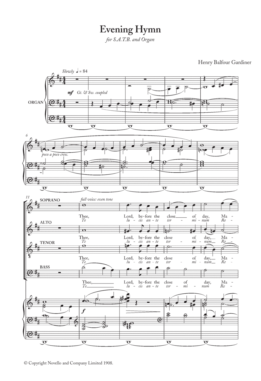 Evening Hymn Evening Hymn Choir scores gallery preview page 1