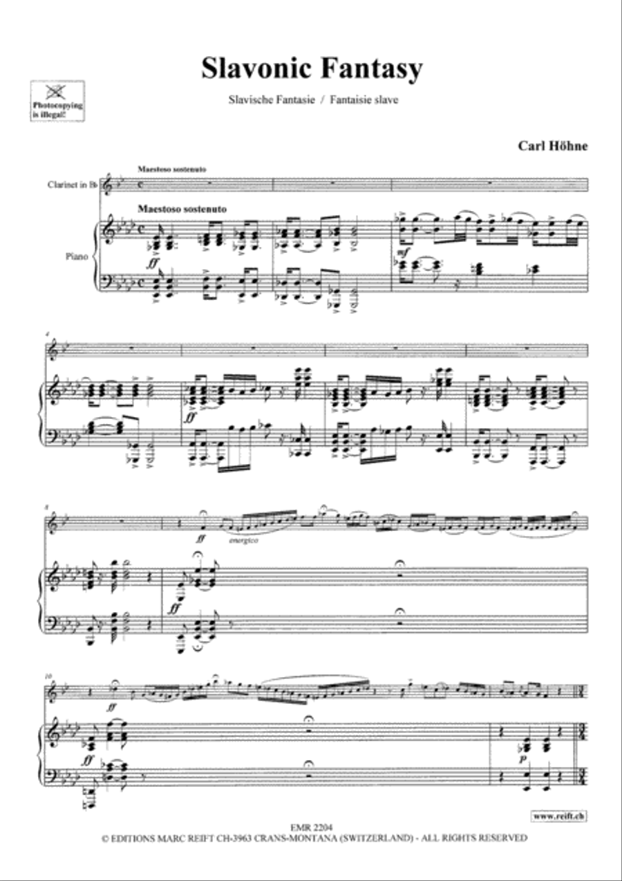 Slavonic Fantasy Clarinet Solo scores gallery preview page 4