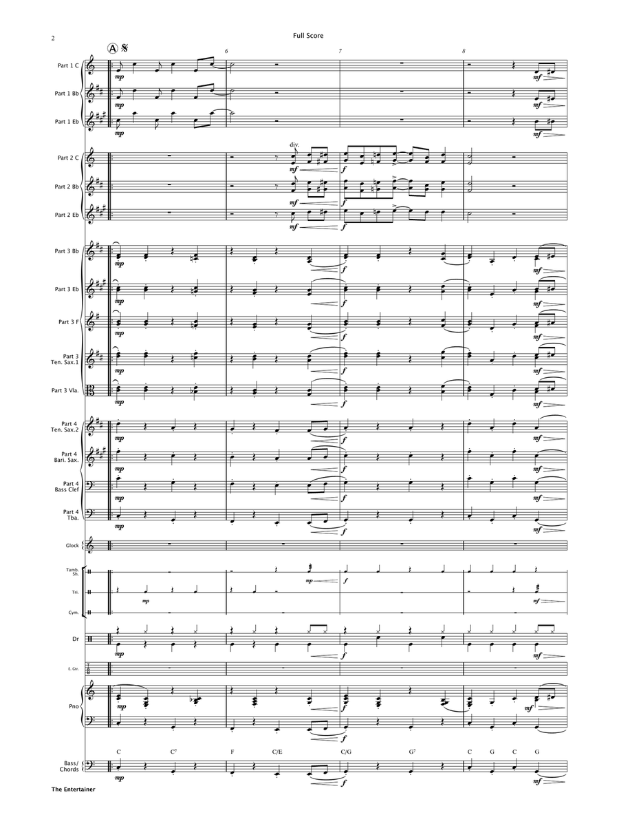 The Entertainer (Flexible Instrumentation) Concert Band scores gallery preview page 5