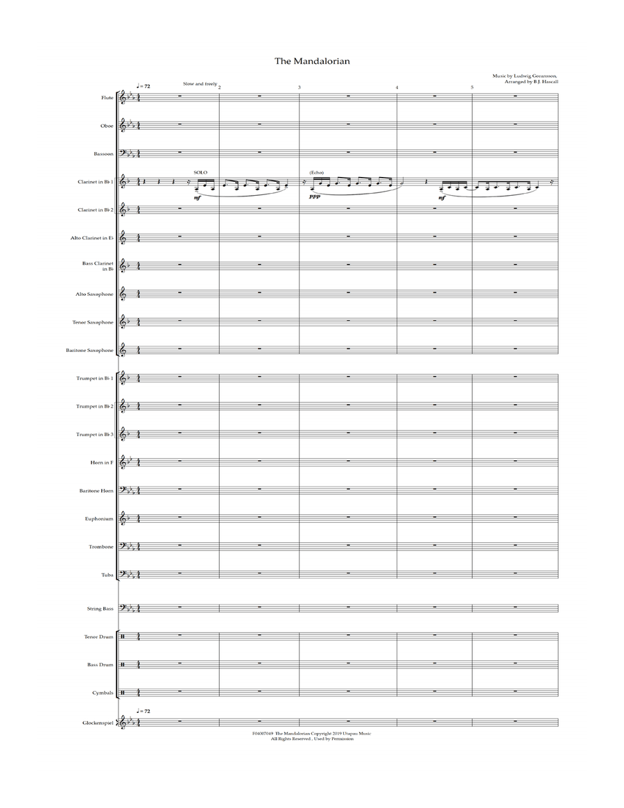 The Mandalorian Concert Band scores gallery preview page 4