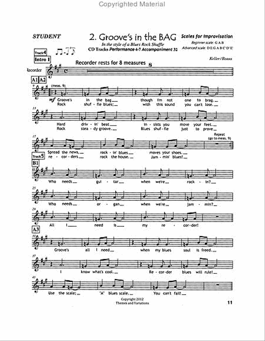 Blues Cats Recorder Recorder scores gallery preview page 3