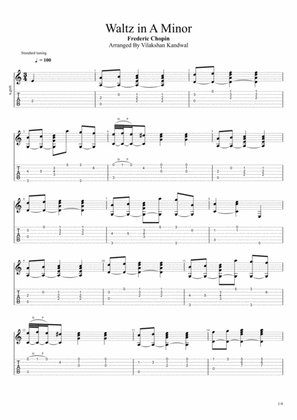 Waltz In A Minor - Chopin (Classical Guitar Transcription)