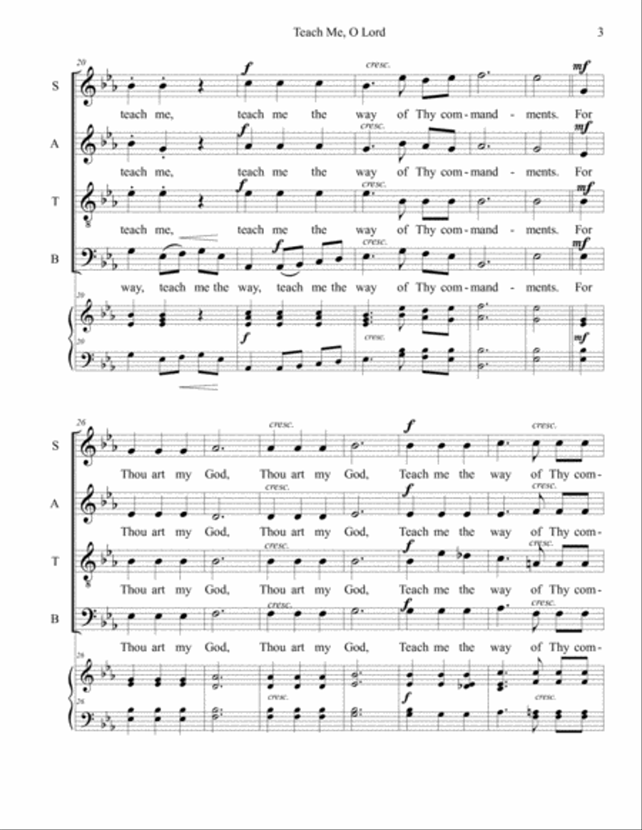 Teach Me, O Lord 4-Part scores gallery preview page 3