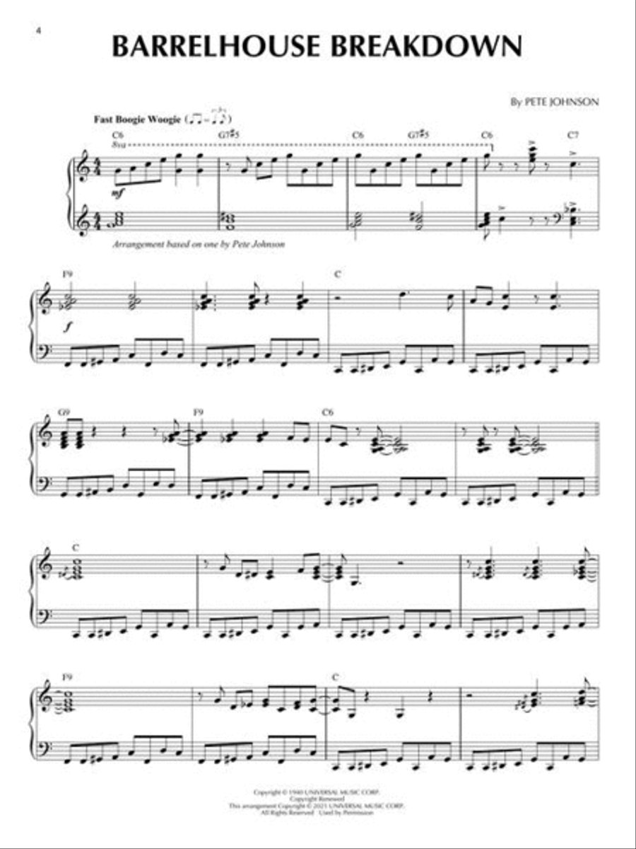 Boogie Woogie Piano Solo scores gallery preview page 4