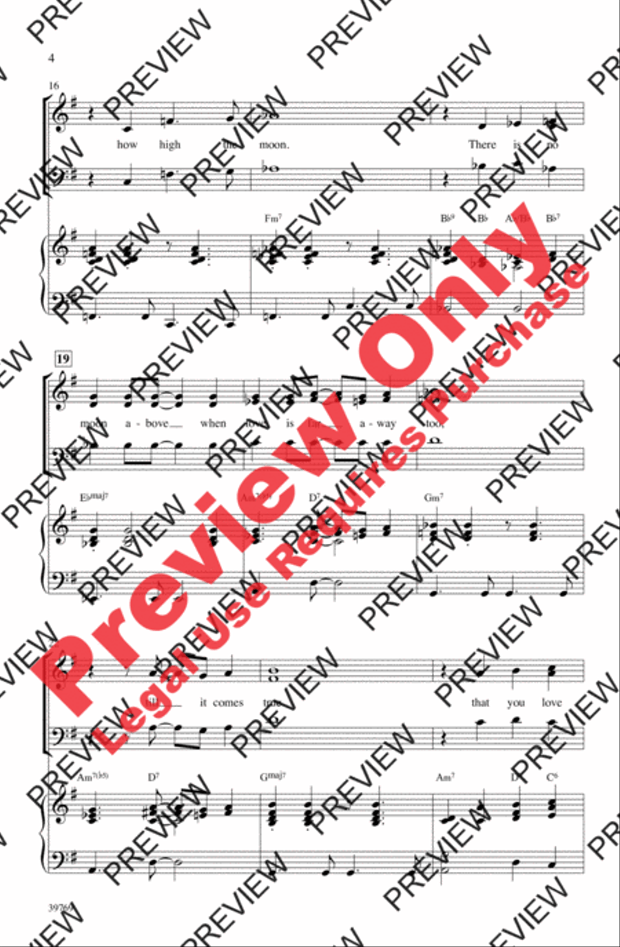 How High the Moon 3-Part scores gallery preview page 4