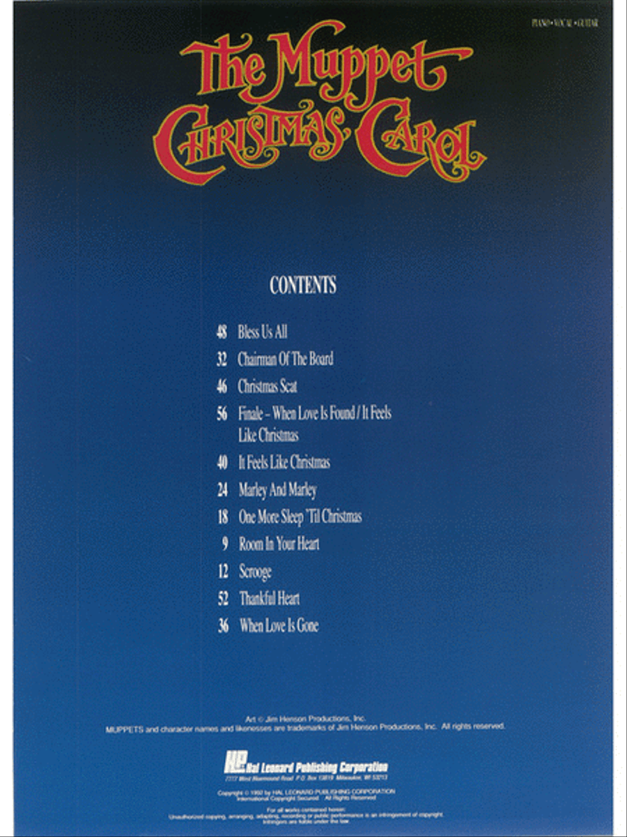 The Muppet Christmas Carol Piano, Vocal, Guitar scores gallery preview page 2