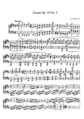 Beethoven Sonata No. 7 Op. 10 No. 3 in D Major