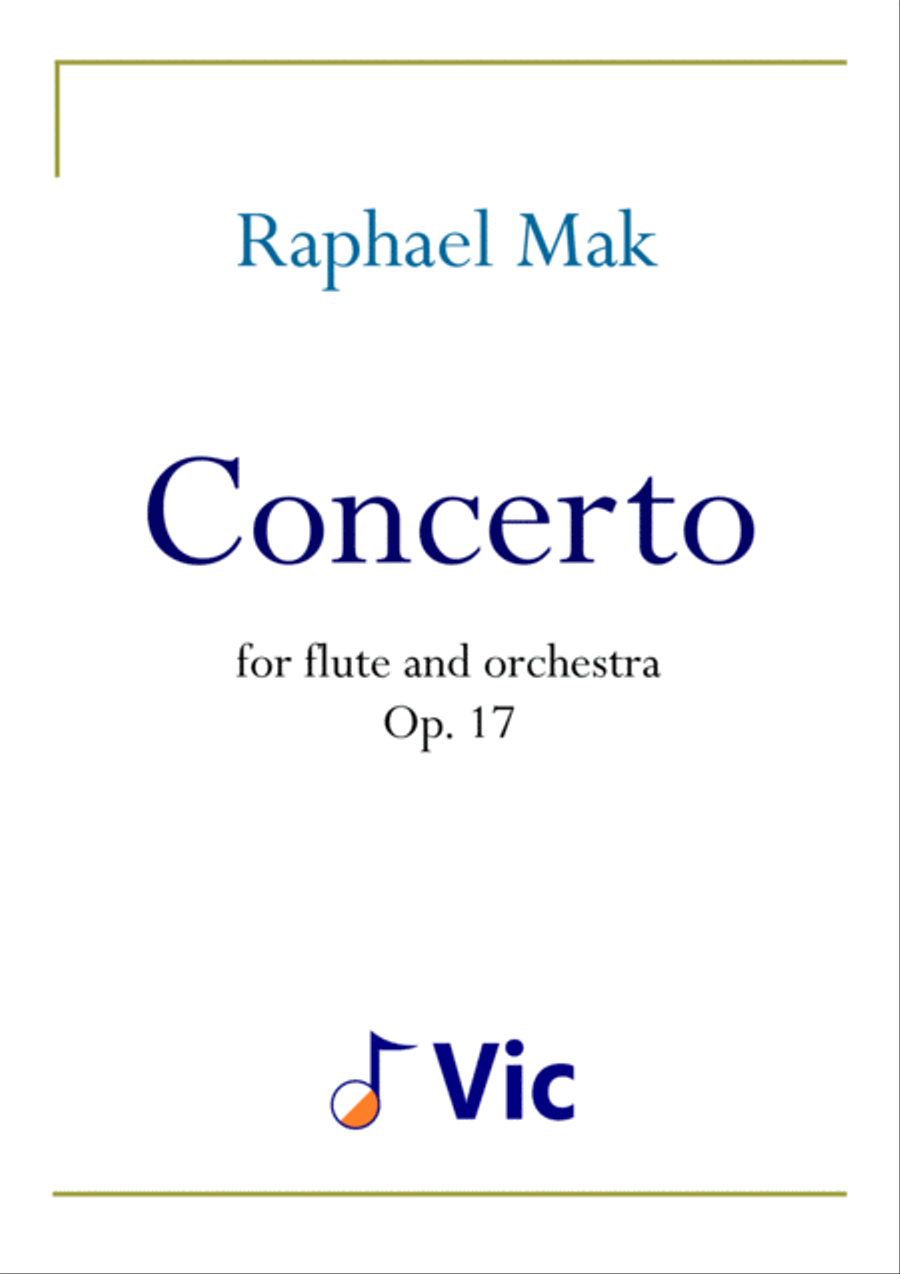 Flute Concerto, op. 17 Full Orchestra scores gallery preview page 1