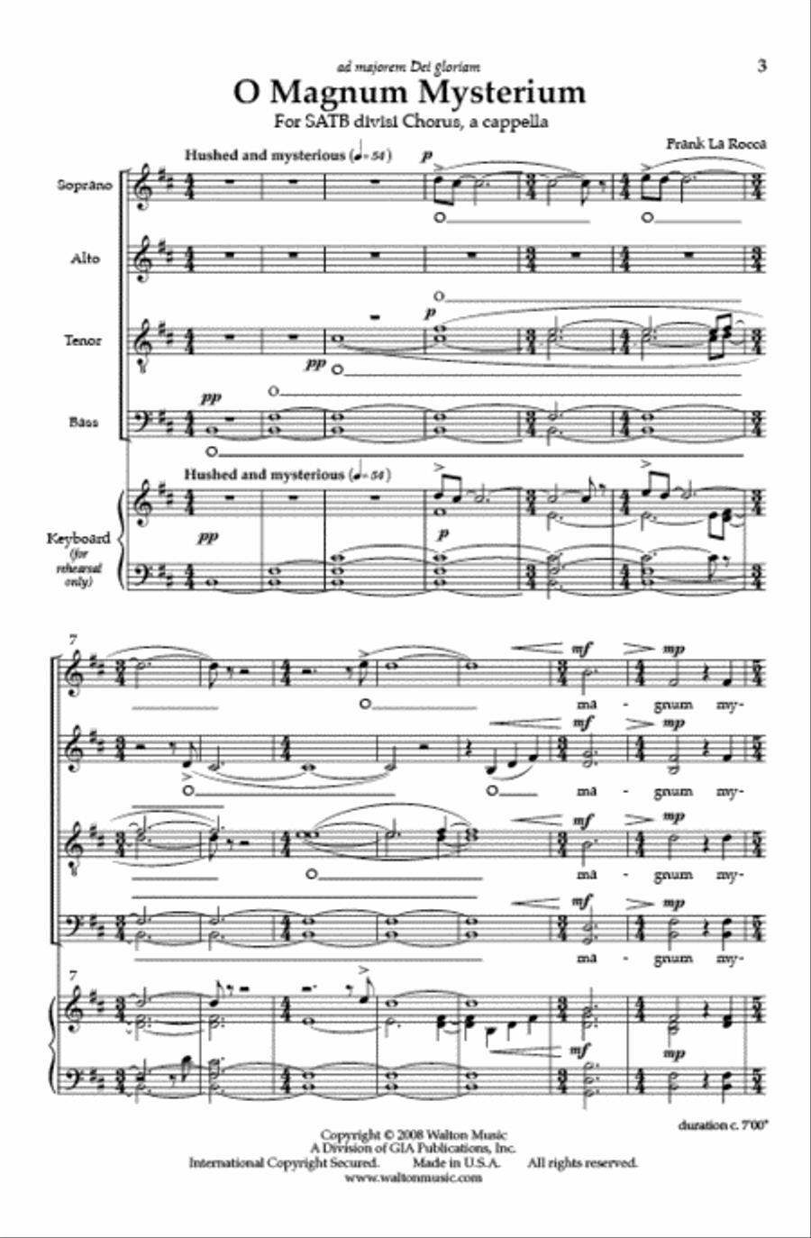 O Magnum Mysterium (SATB divisi) image number null