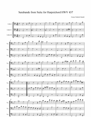 Handel Sarabande from Suite for Harpsichord HWV 437