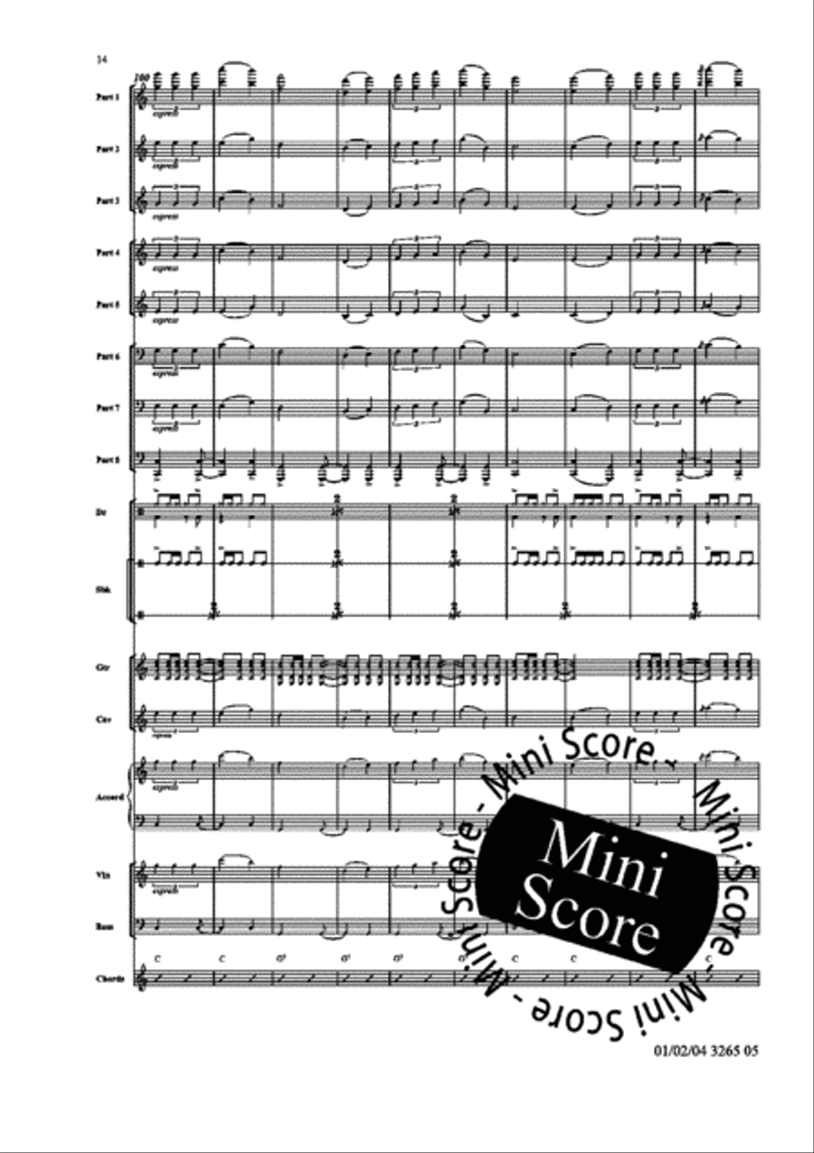 Traditional Portugese Folk Tunes Concert Band scores gallery preview page 20