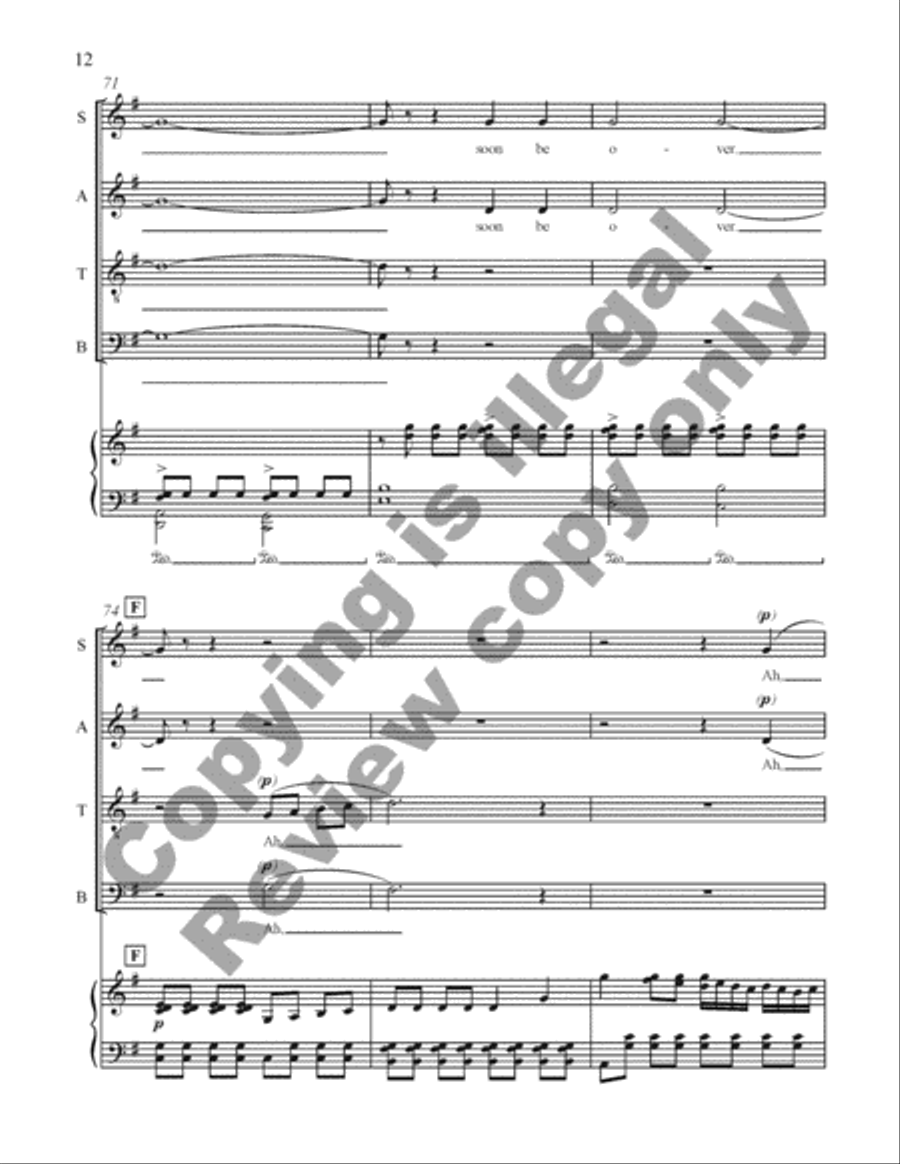 Gospel Songs: All My Trials (Piano/Choral Score) image number null