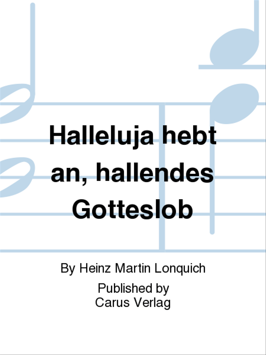 Halleluja hebt an, hallendes Gotteslob 4-Part scores gallery preview page 1