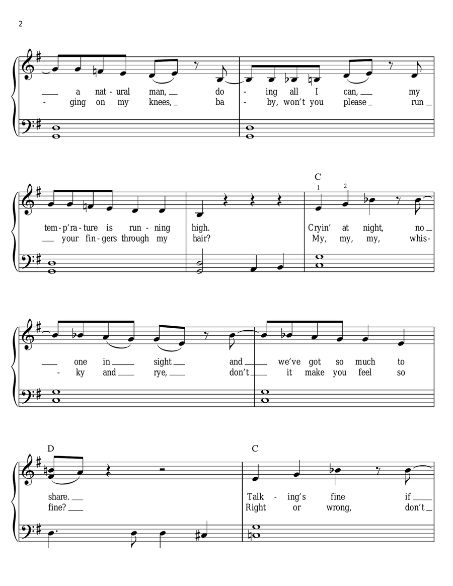 Do You Wanna Touch Me? (Oh Yeah!) Voice scores gallery preview page 2