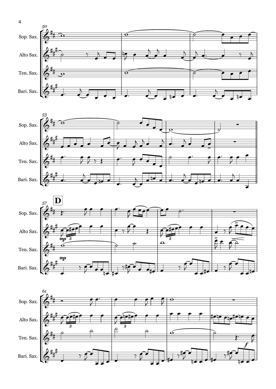 Rehab Saxophone Quartet scores gallery preview page 4