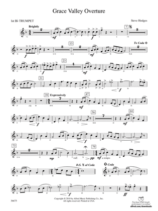 Grace Valley Overture: 1st B-flat Trumpet